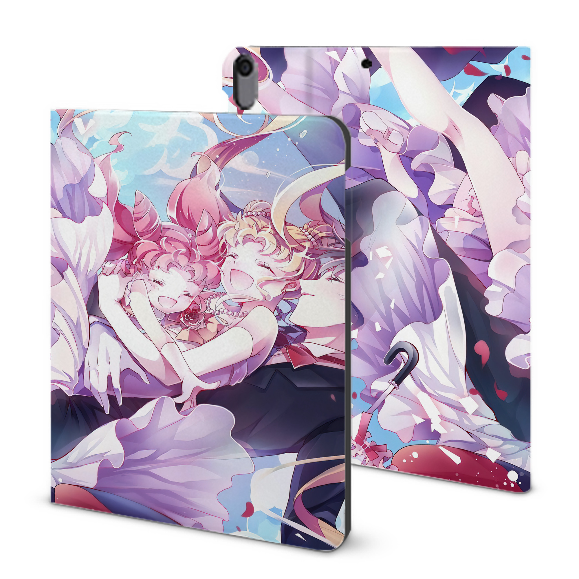 （画像用） 美少女戦士セーラームーン Sailor Moon IPad ケース ブック型 PUレザー TPU 耐衝撃 軽量 薄型 ペン収納なし 全面保護 IPad 各モデル対応